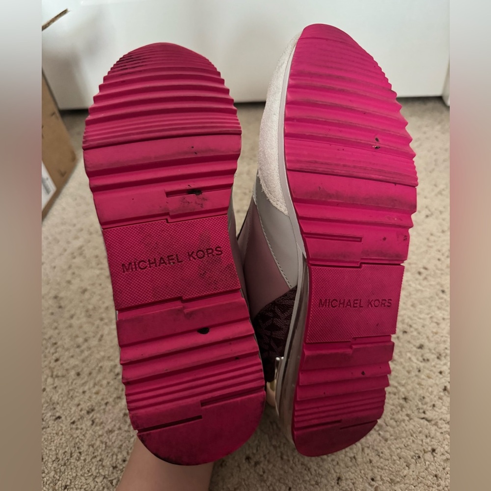 Michael Kors Mauve and Cream Sneakers - Picture 8 of 9